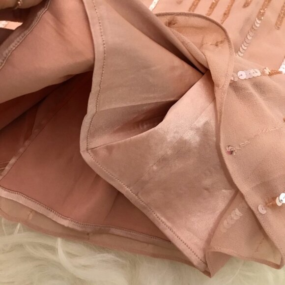 Bebe SEQUIN FLUTTER SLEEVE GOWN - Picture 4 of 8